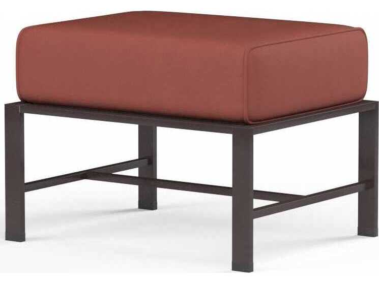 Sunset West La Jolla Espresso Aluminum Cushion Ottoman