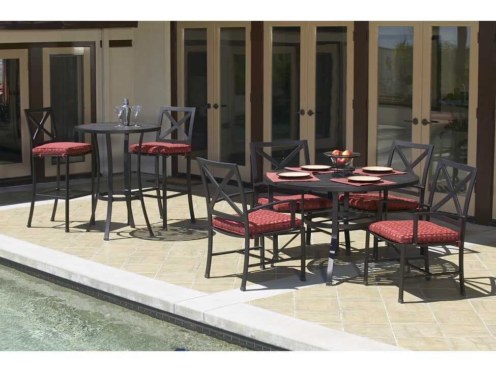 Sunset West La Jolla Aluminum Round Outdoor Dining Table