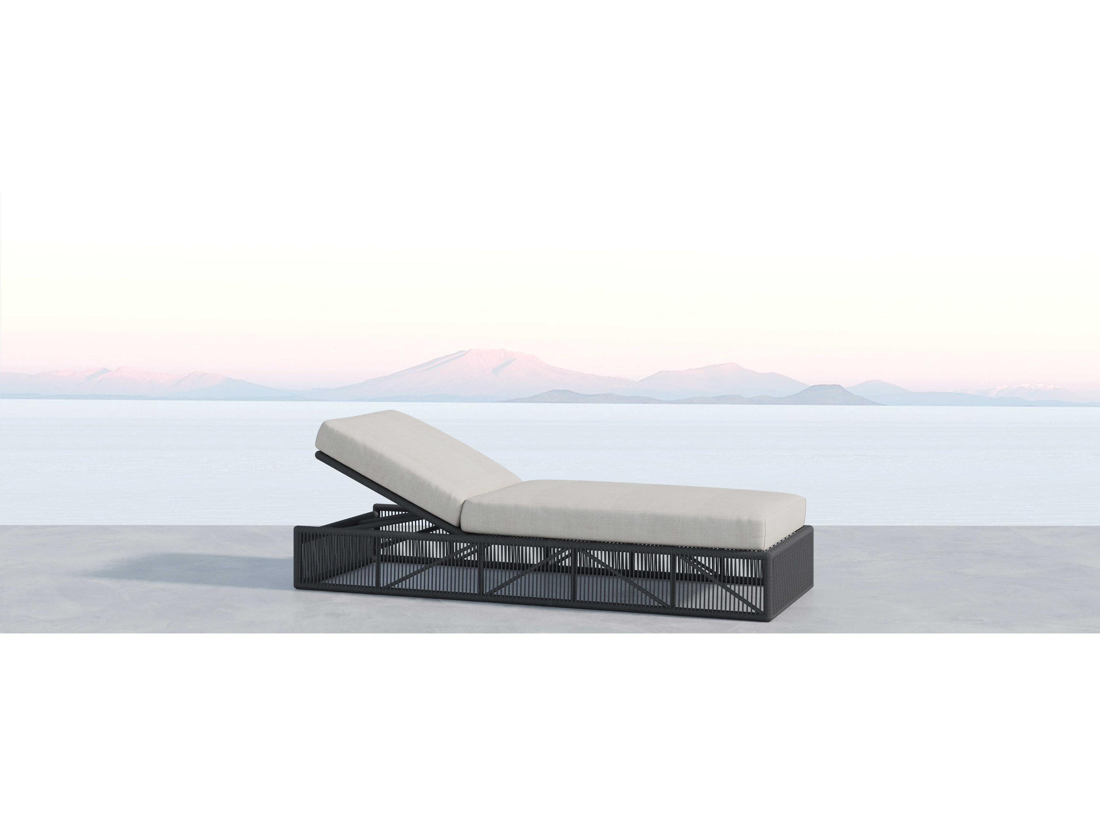 Sunset West Milano Slate Rope Cushion Chaise Lounge