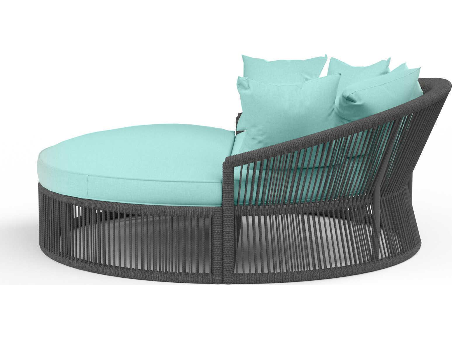 Sunset West Milano Slate Rope Cushion Lounge Bed