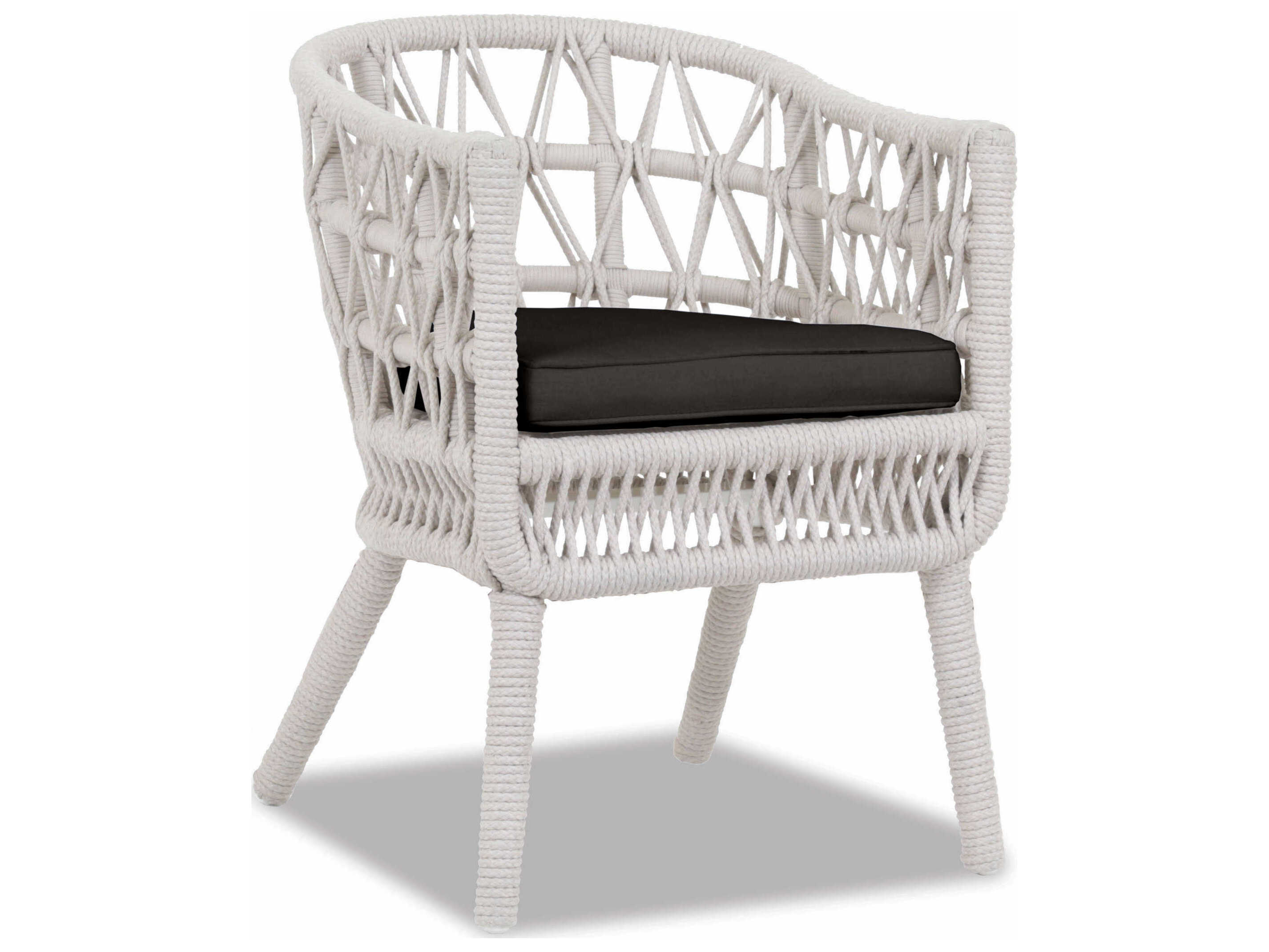 Sunset West Dana Natural Rope Cushion Dining Chair