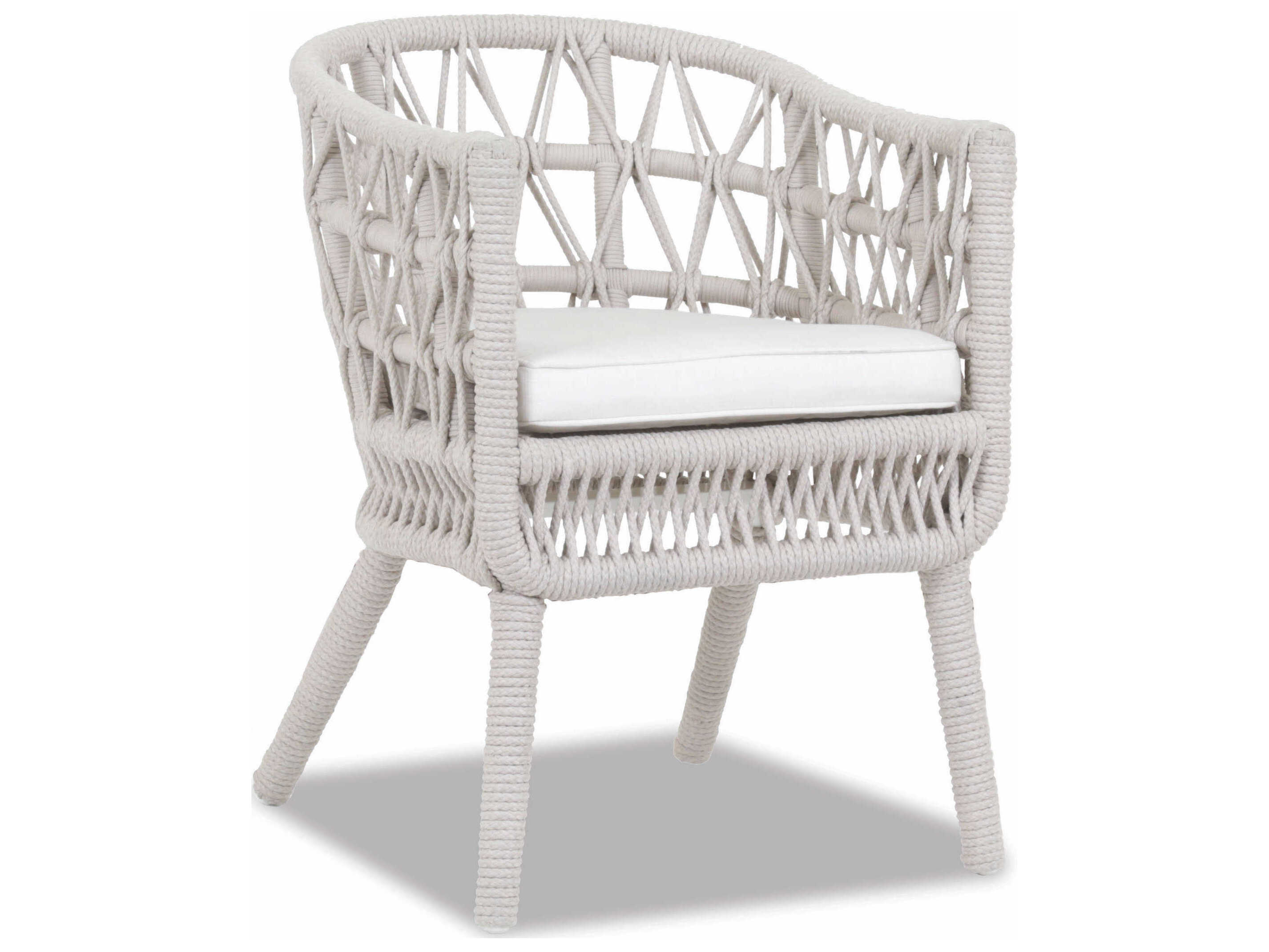 Sunset West Dana Whites creams beiges Rope Cushion Dining Chair