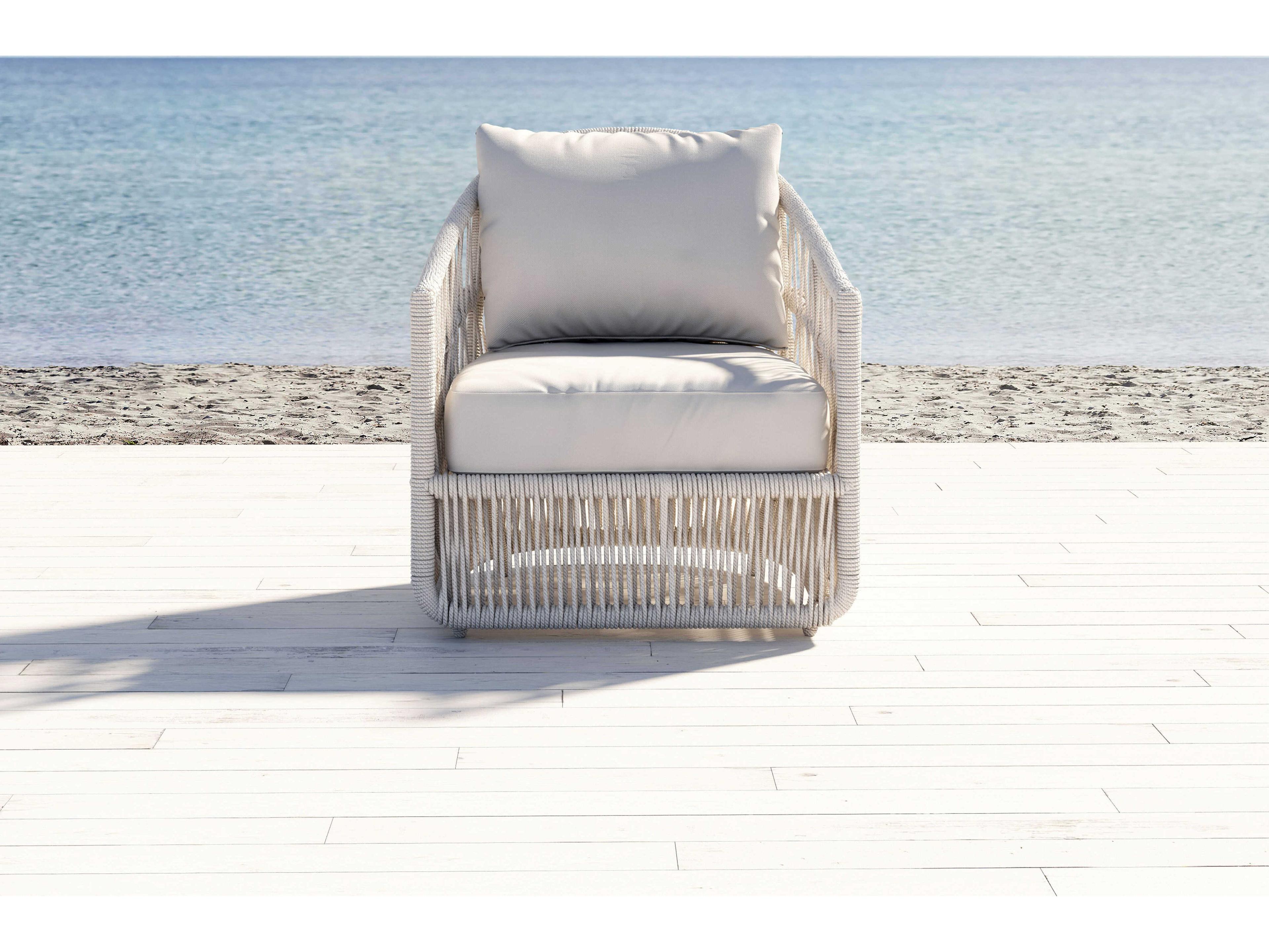 Sunset West Dana Natural Rope Cushion Lounge Chair