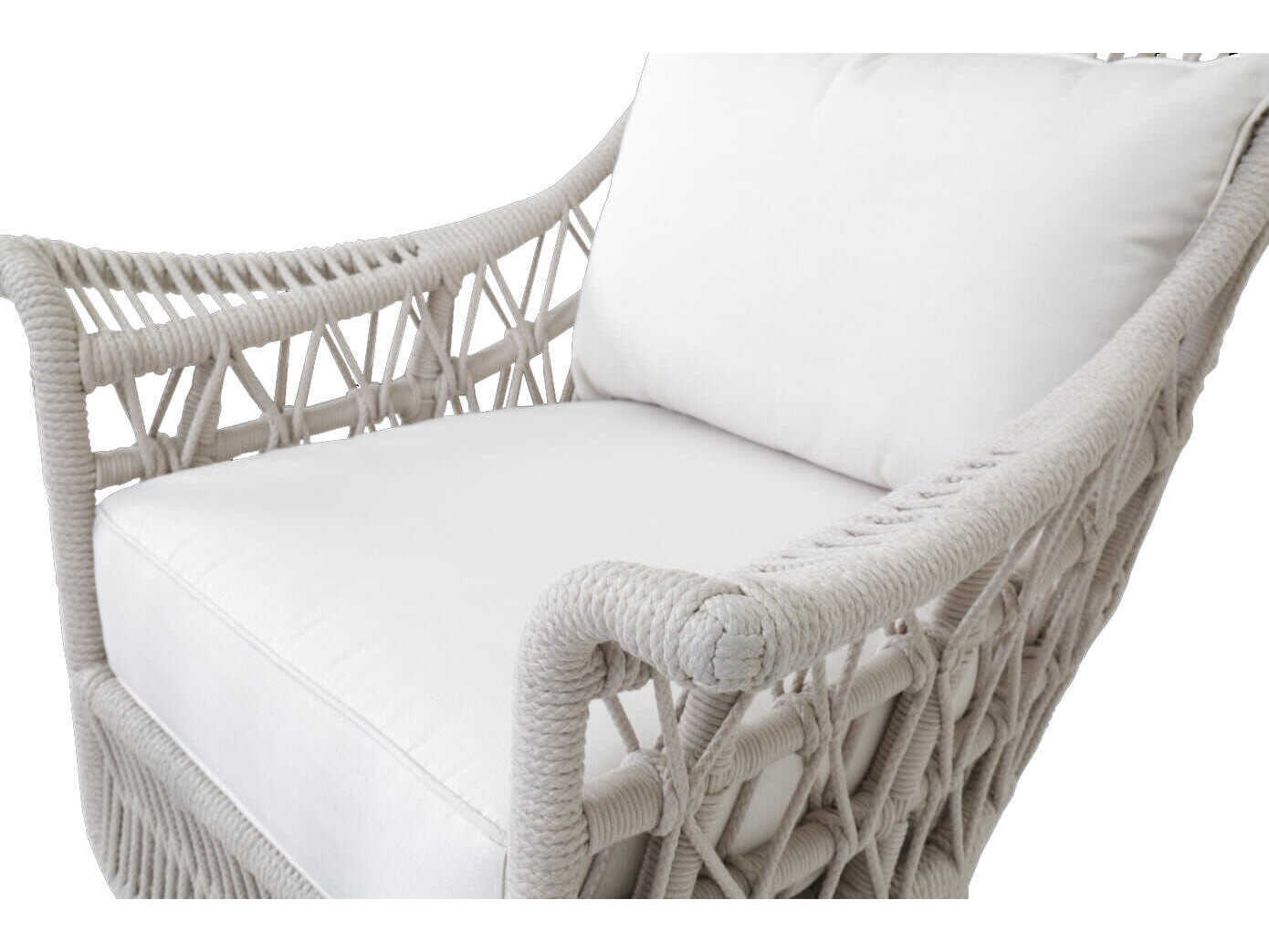 Sunset West Dana Natural Rope Cushion Lounge Chair