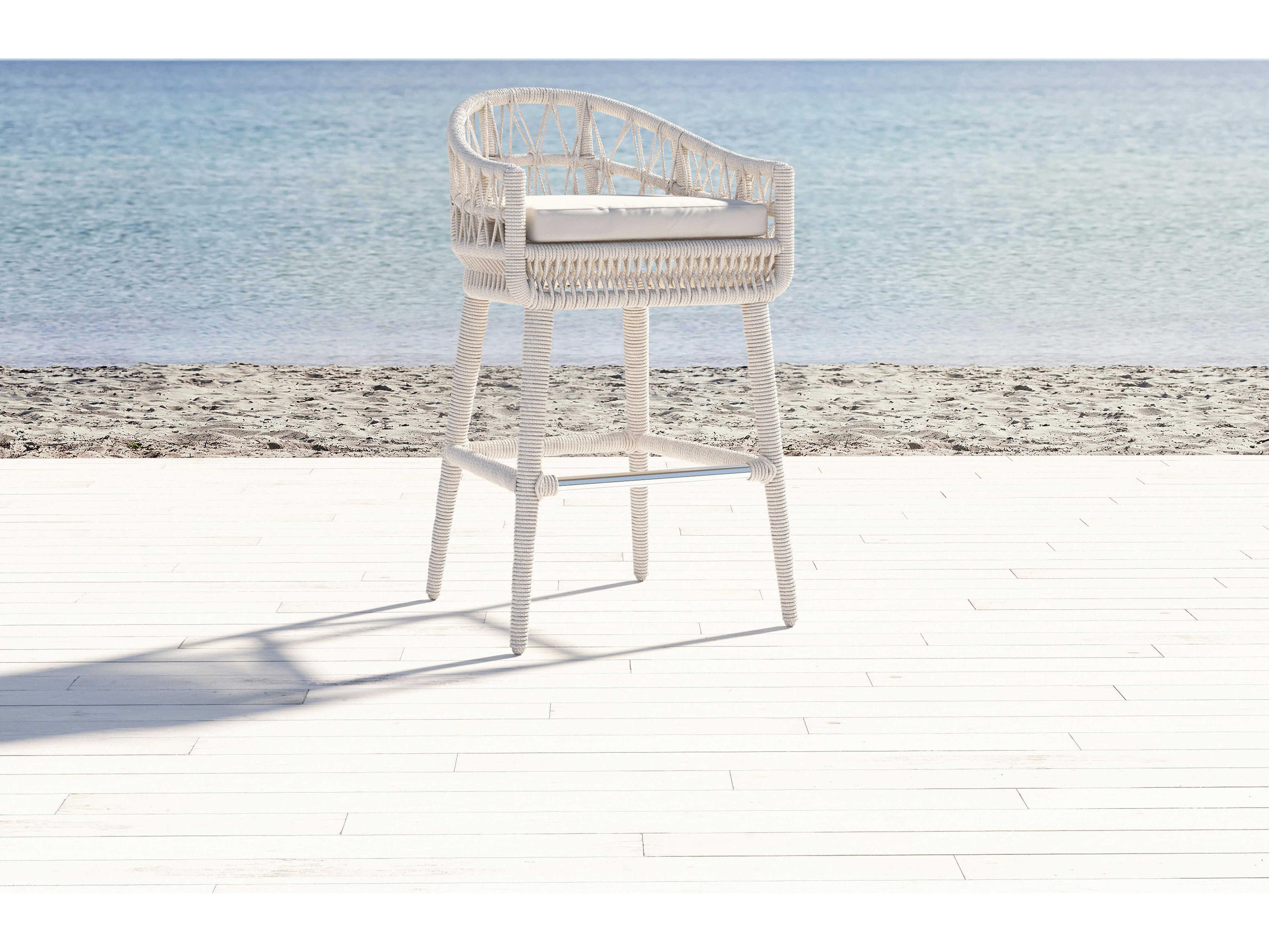 Sunset West Dana Natural Rope Cushion Bar Stool