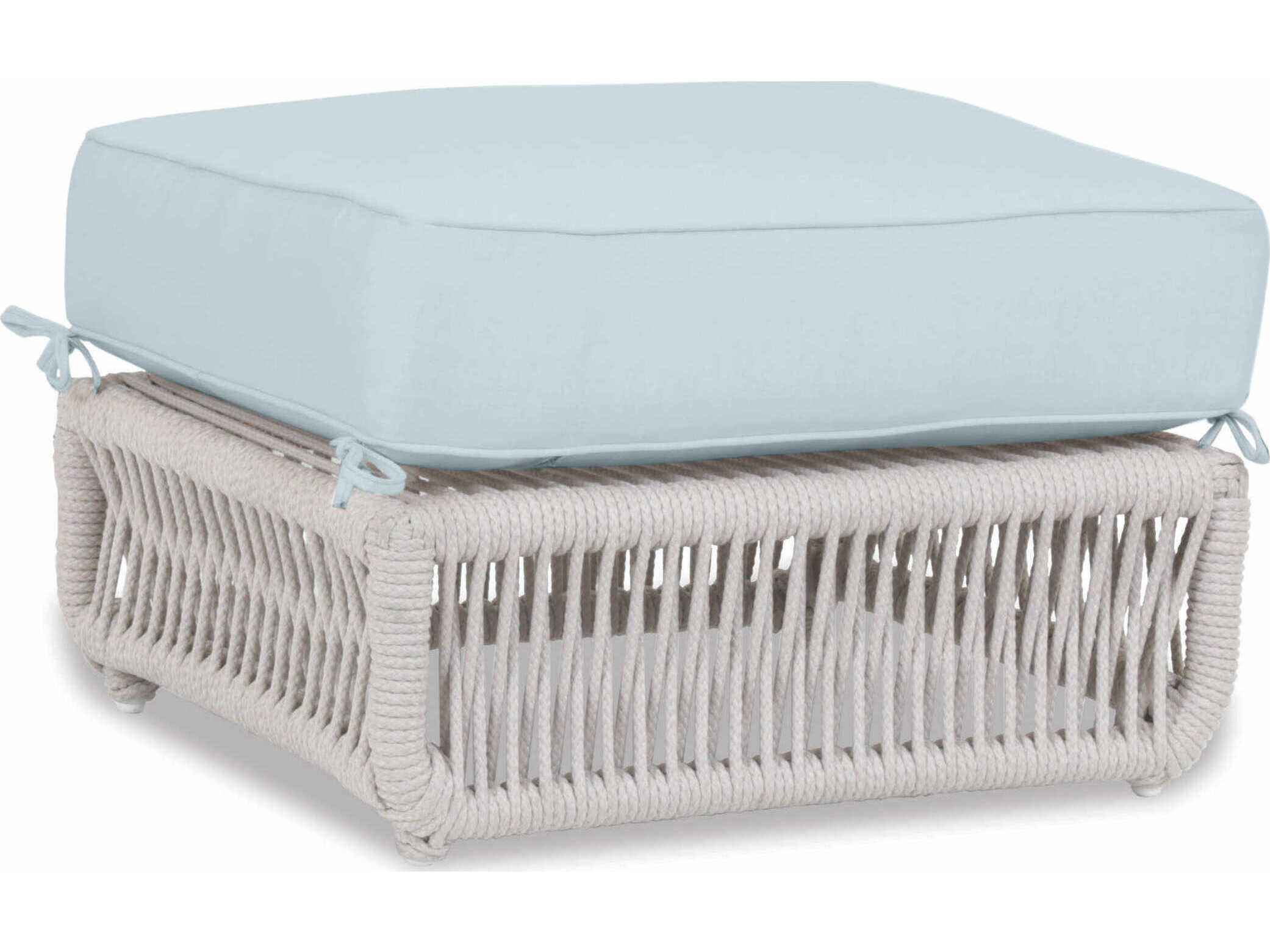 Sunset West Dana Natural Rope Cushion Ottoman