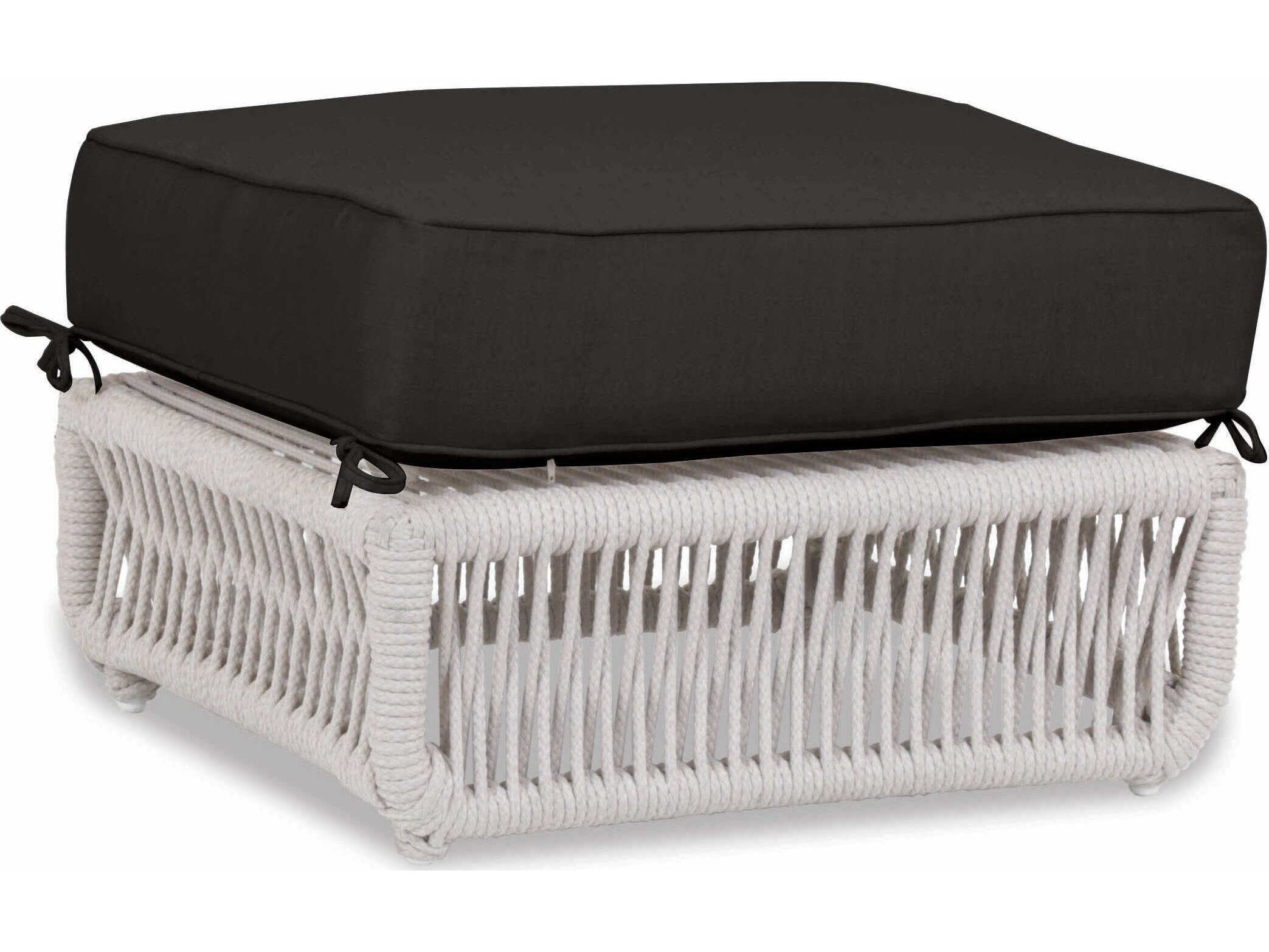 Sunset West Dana Natural Rope Cushion Ottoman