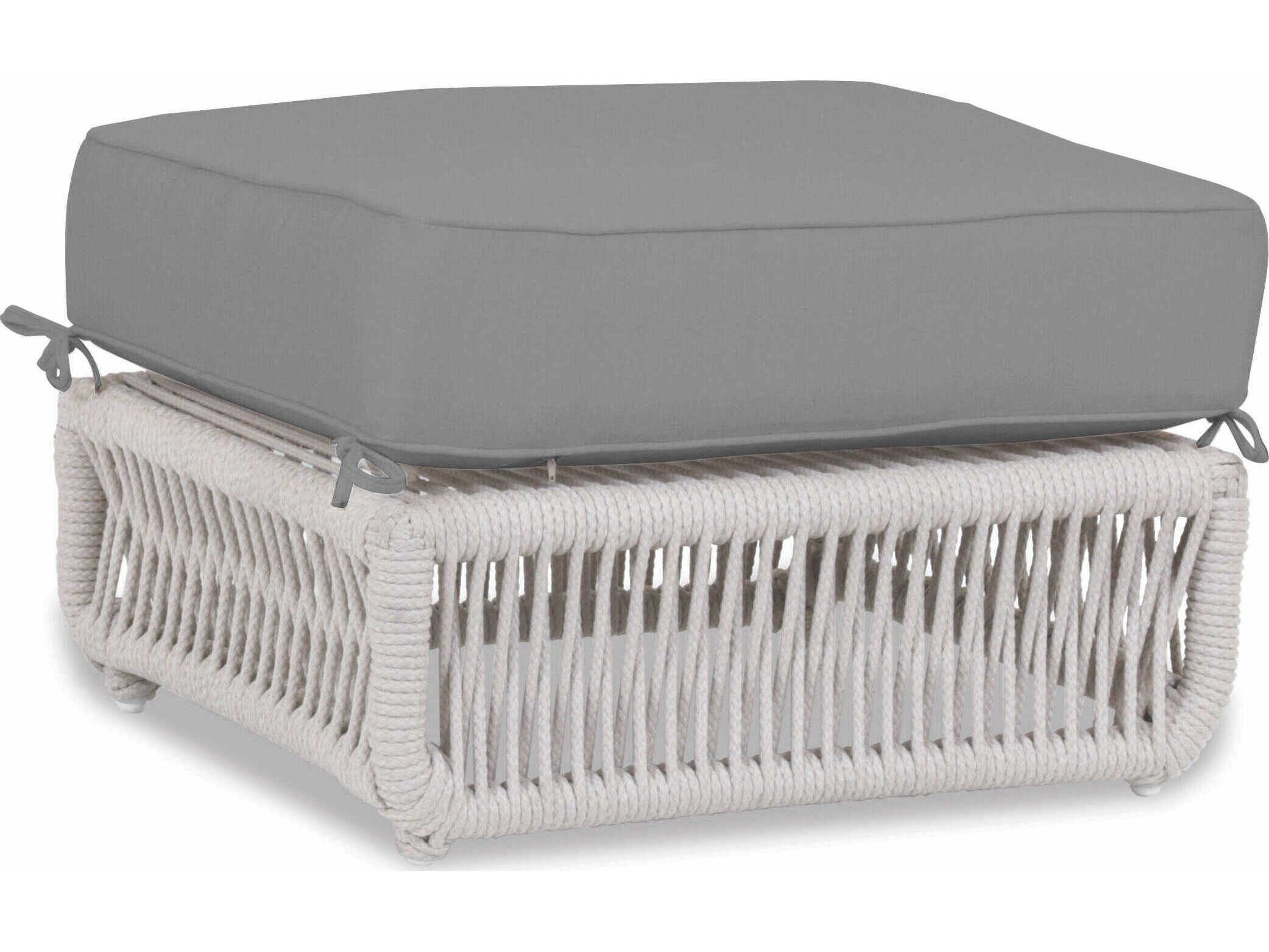 Sunset West Dana Natural Rope Cushion Ottoman