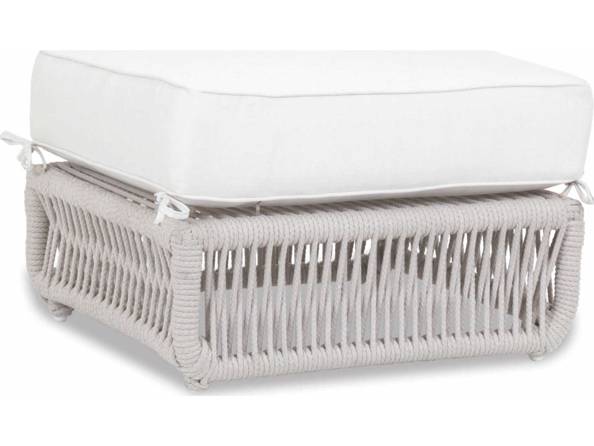 Sunset West Dana Whites creams beiges Rope Cushion Ottoman