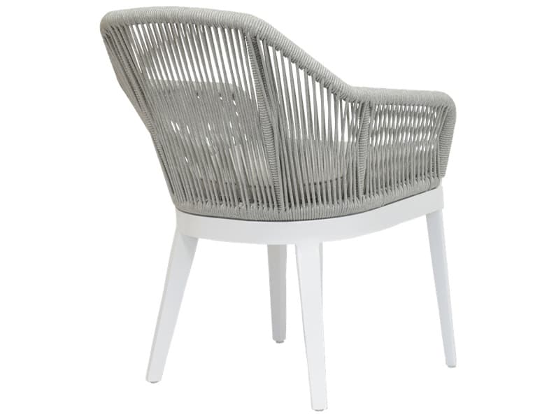 Sunset West Miami Rope Cushion Outdoor Dining Chair in Echo Ash
