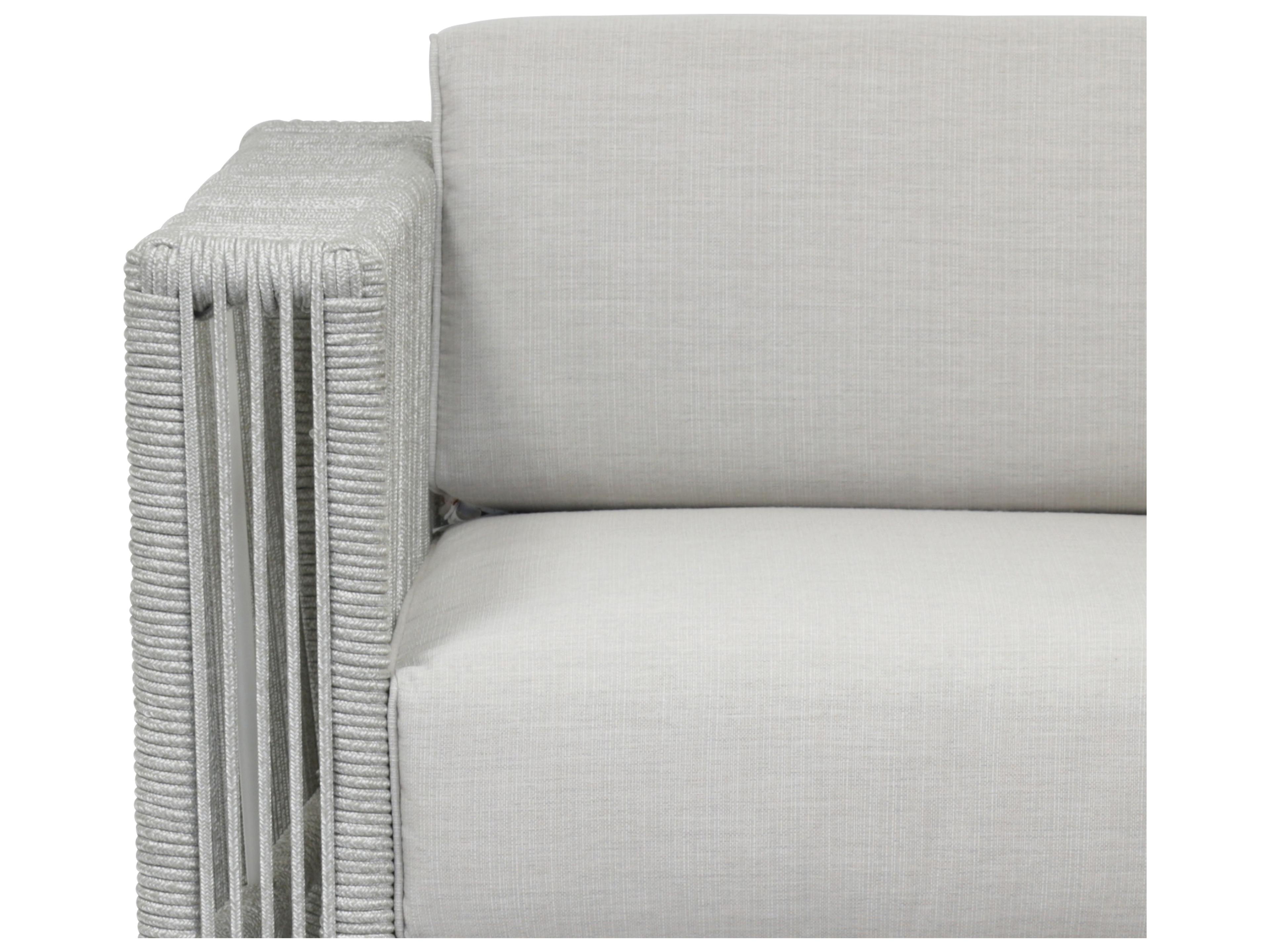 Sunset West Miami Rope Cushion Outdoor Lounge Chair in Echo Ash