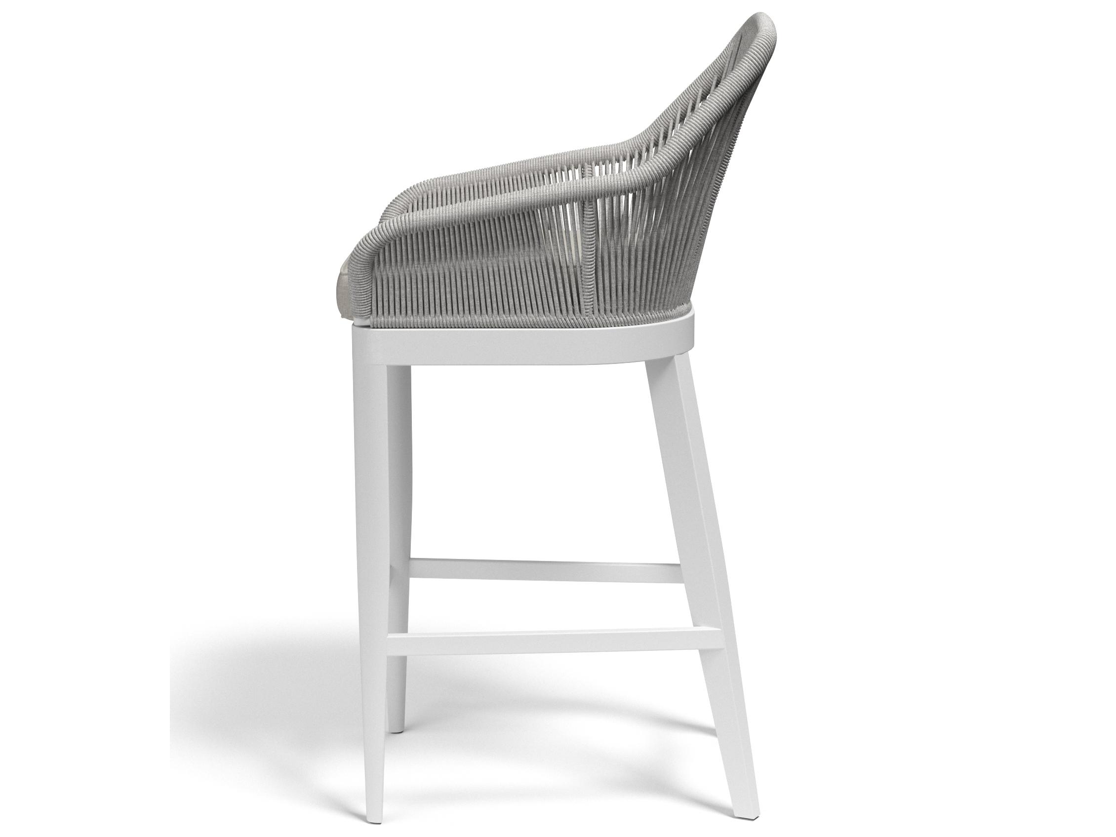 Sunset West Miami Rope Patio Bar Stool in Echo Ash