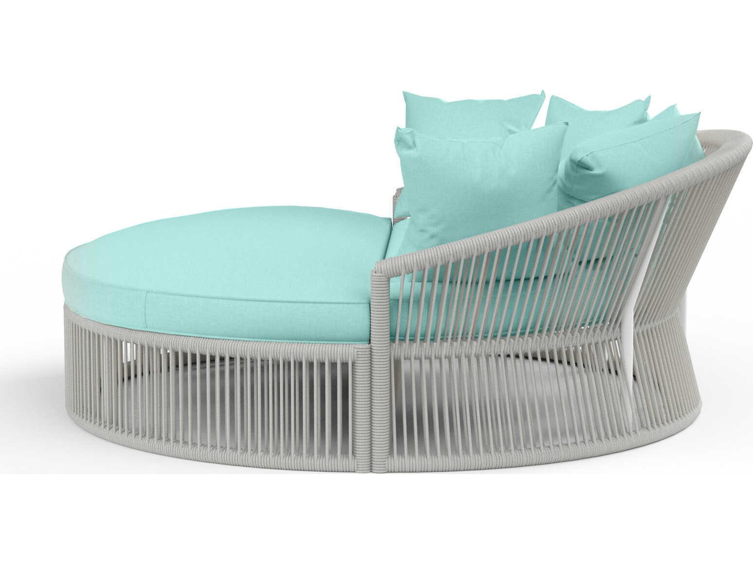 Sunset West Miami Frost Rope Cushion Lounge Bed