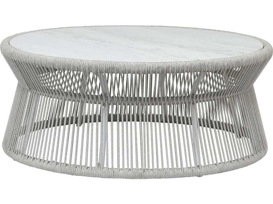 Sunset West Miami Rope Round Outdoor Patio Coffee Table