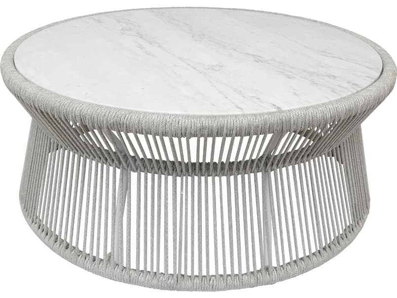 Sunset West Miami Rope Round Outdoor Patio Coffee Table