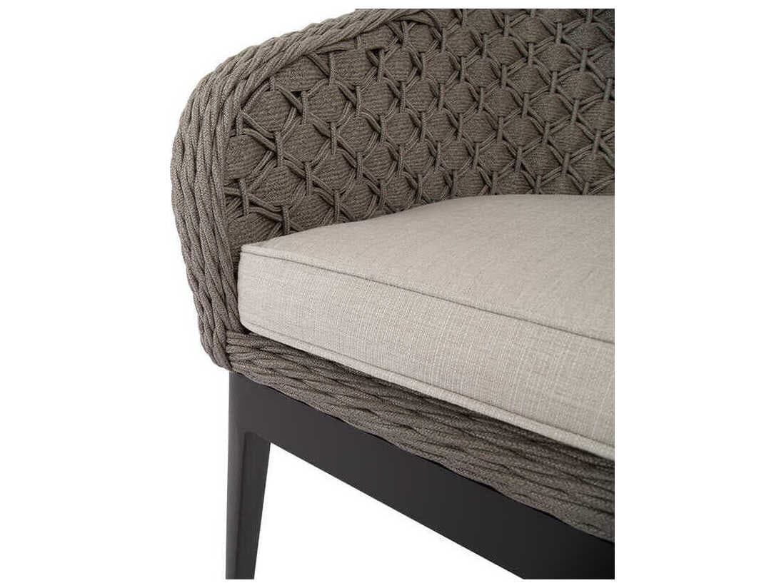 Sunset West Marbella Graphite Aluminum Cushion Dining Chair