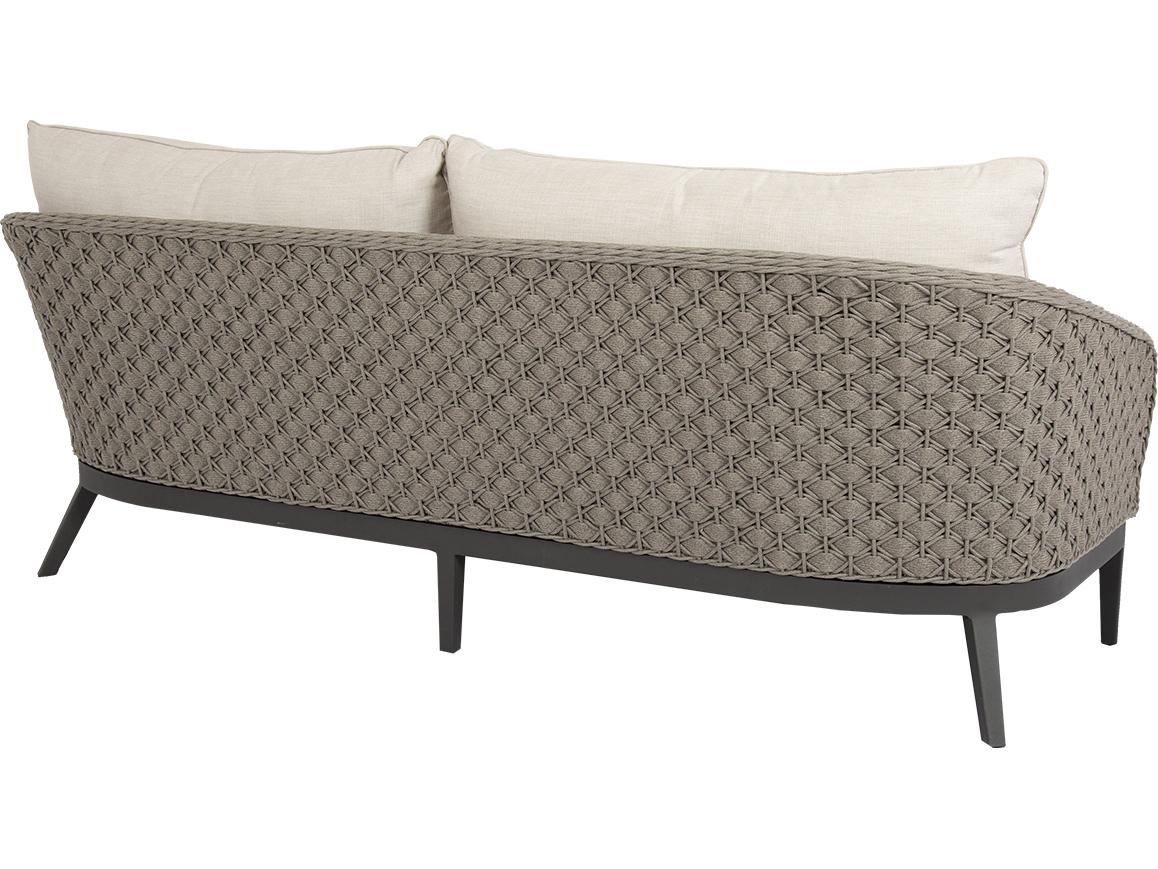 Sunset West Marbella Wicker Outdoor Patio Sofa in Echo Ash