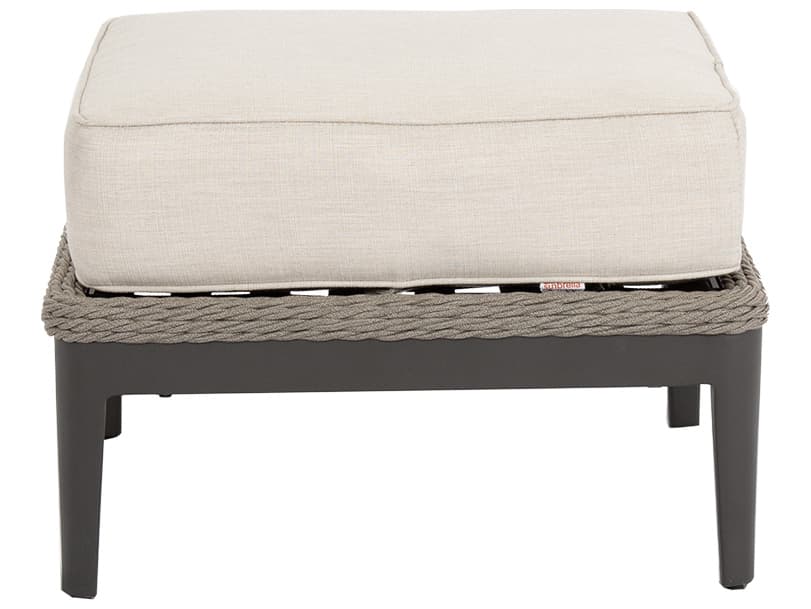 Sunset West Marbella Wicker Patio Ottoman in Echo Ash