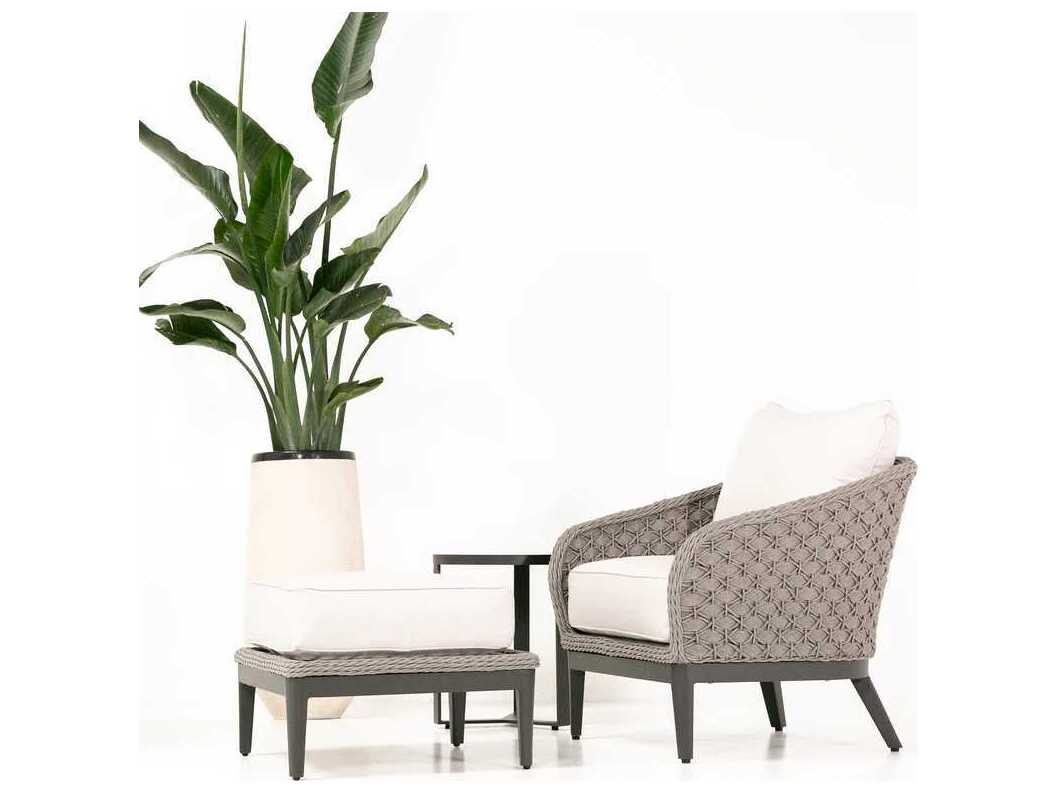 Sunset West Marbella Grays Rope Cushion Ottoman