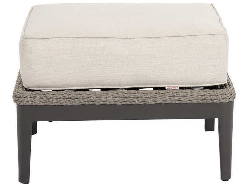 Sunset West Marbella Grays Rope Cushion Ottoman