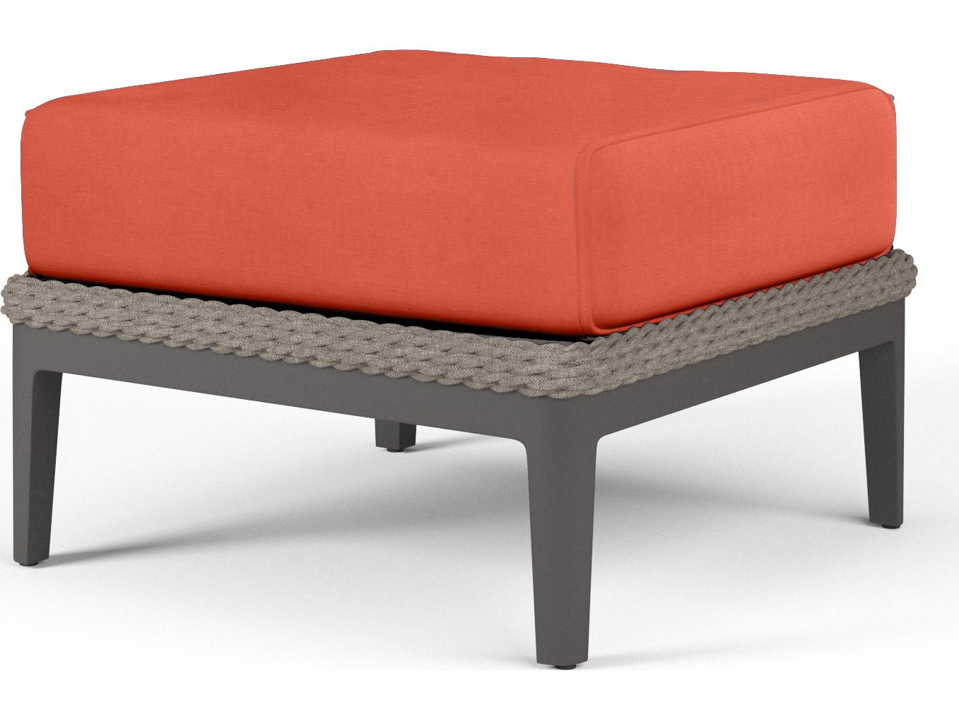 Sunset West Marbella Wicker Outdoor Ottoman