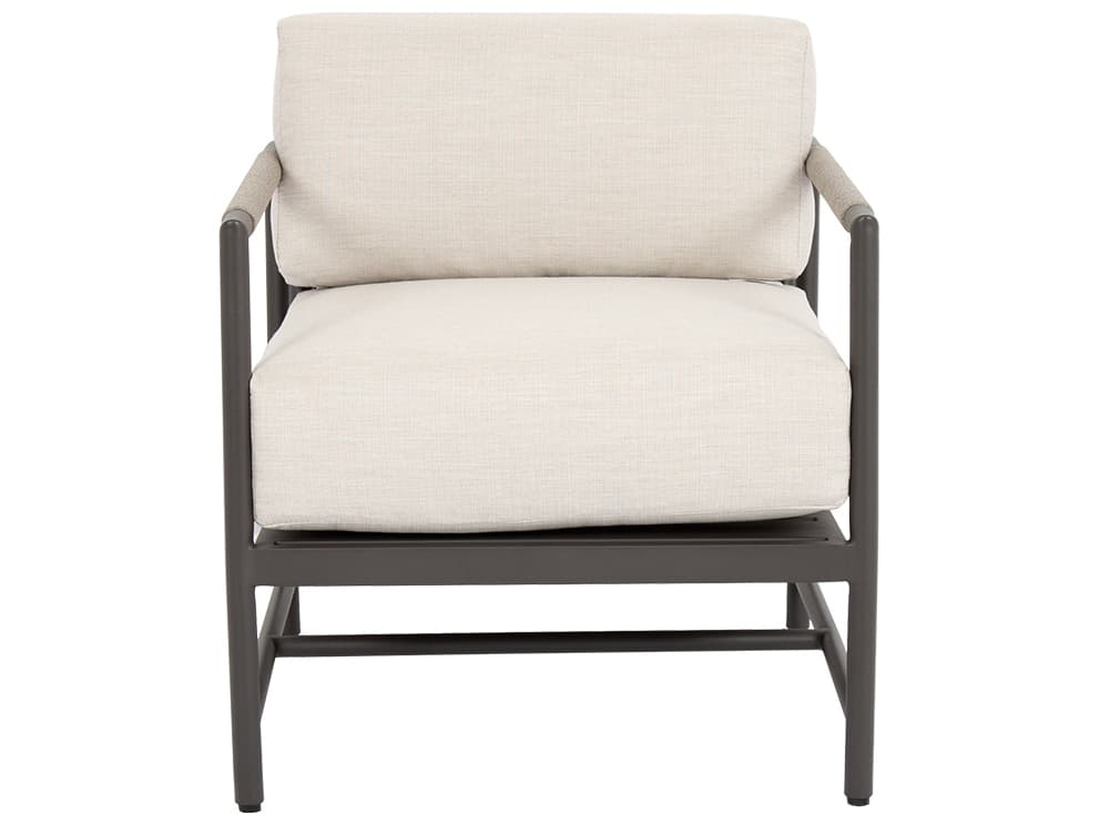Sunset West Pietra Aluminum Patio Lounge Chair in Echo Ash