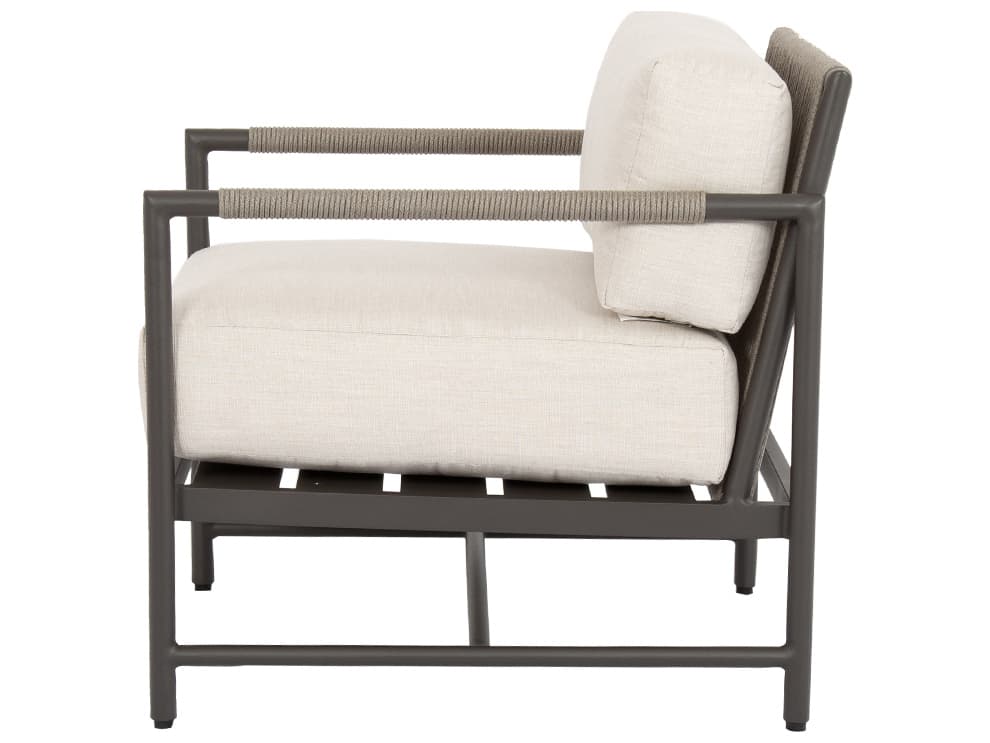 Sunset West Pietra Aluminum Patio Lounge Chair in Echo Ash