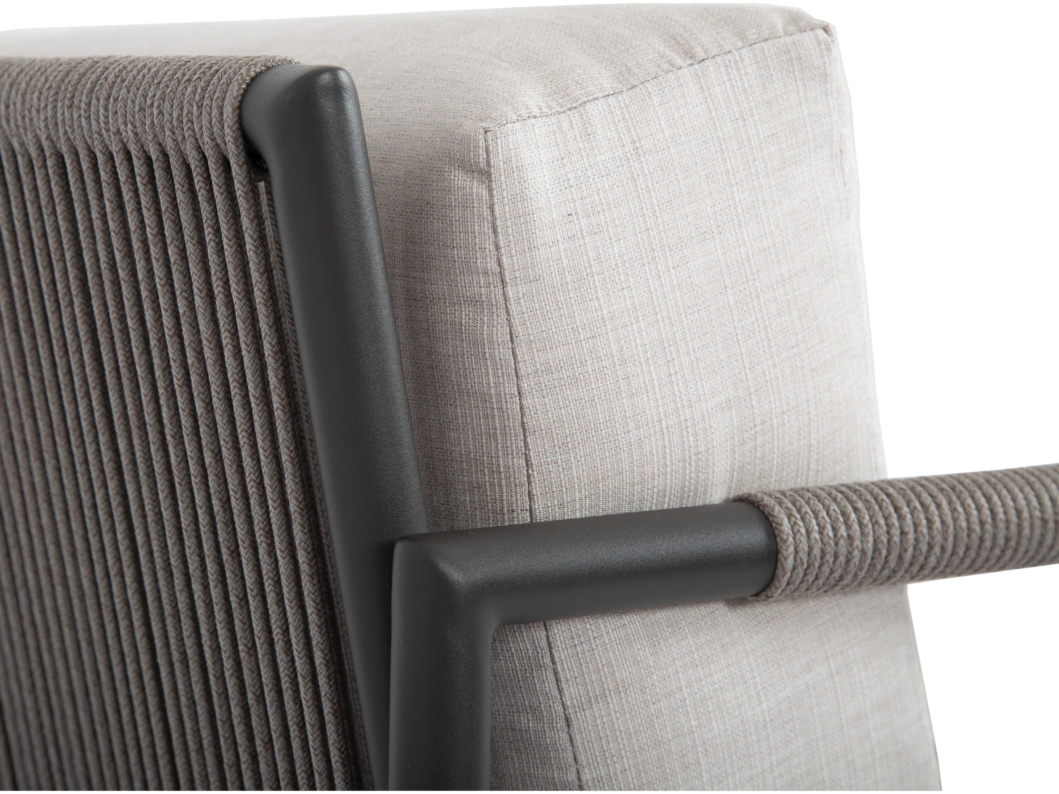 Sunset West Pietra Aluminum Outdoor Patio Loveseat in Echo Ash