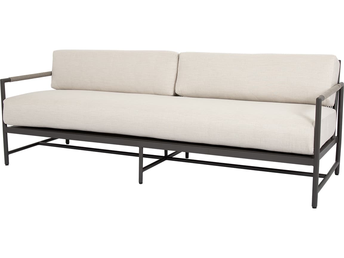 Sunset West Pietra Aluminum Outdoor Sofa in Echo Ash