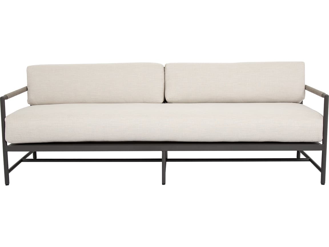 Sunset West Pietra Aluminum Outdoor Sofa in Echo Ash