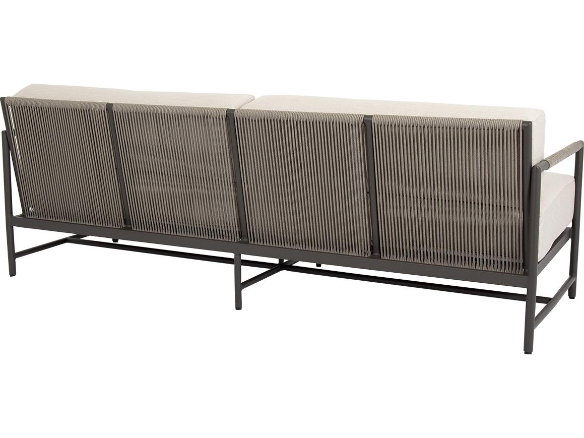 Sunset West Pietra Aluminum Outdoor Sofa in Echo Ash