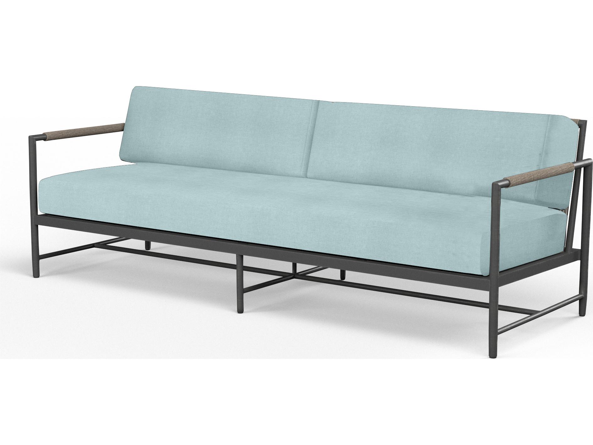 Sunset West Pietra Aluminum Outdoor Patio Sofa