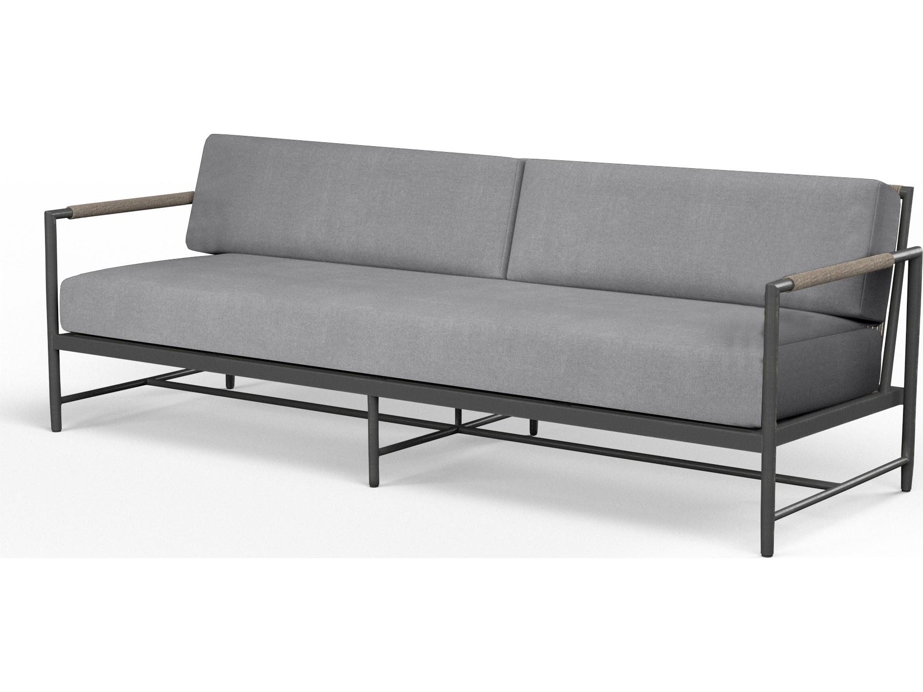 Sunset West Pietra Aluminum Outdoor Patio Sofa