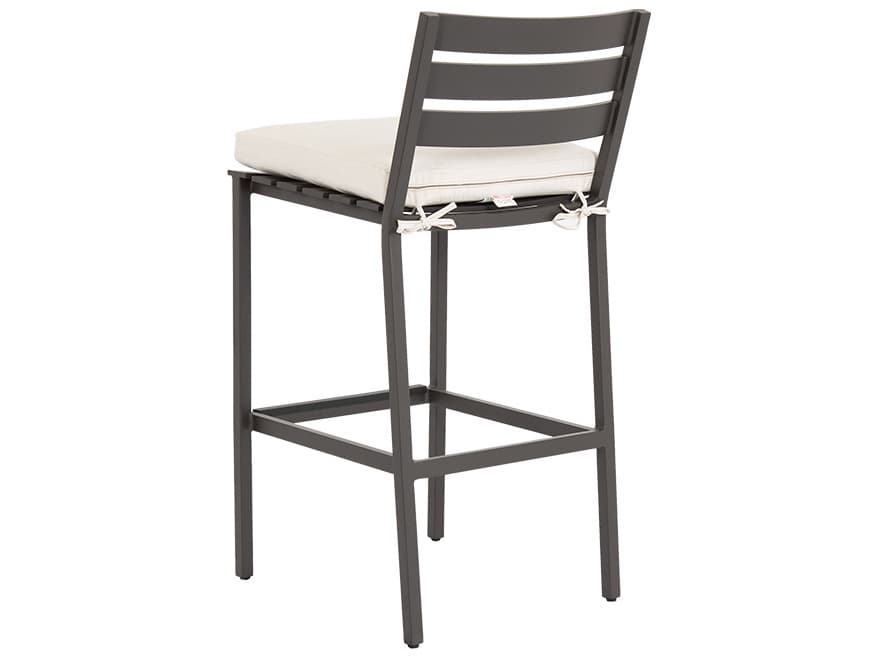 Sunset West Pietra Aluminum Outdoor Bar Stool in Echo Ash