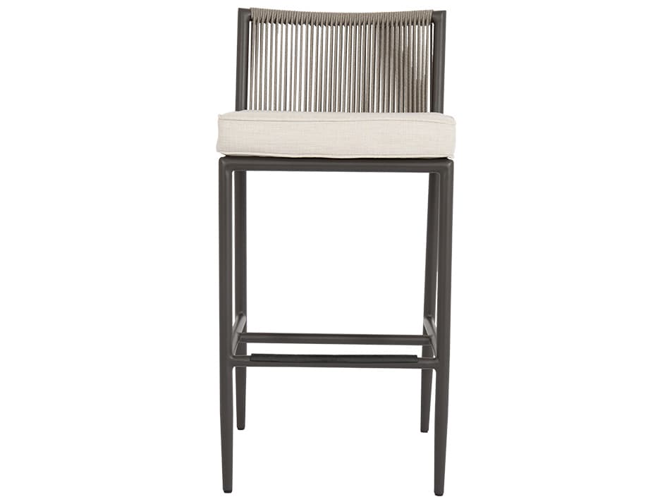 Sunset West Pietra Aluminum Outdoor Bar Stool in Echo Ash