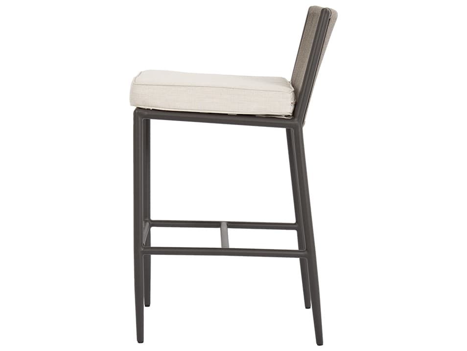 Sunset West Pietra Aluminum Graphite Outdoor Patio Counter Stool in Echo Ash