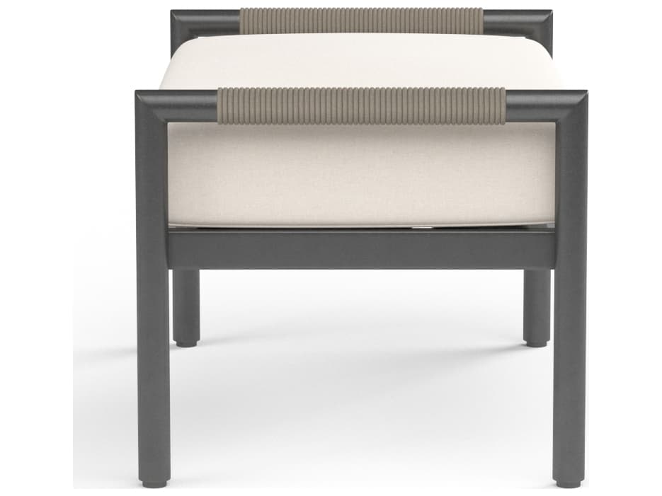 Sunset West Pietra Aluminum Graphite Patio Ottoman