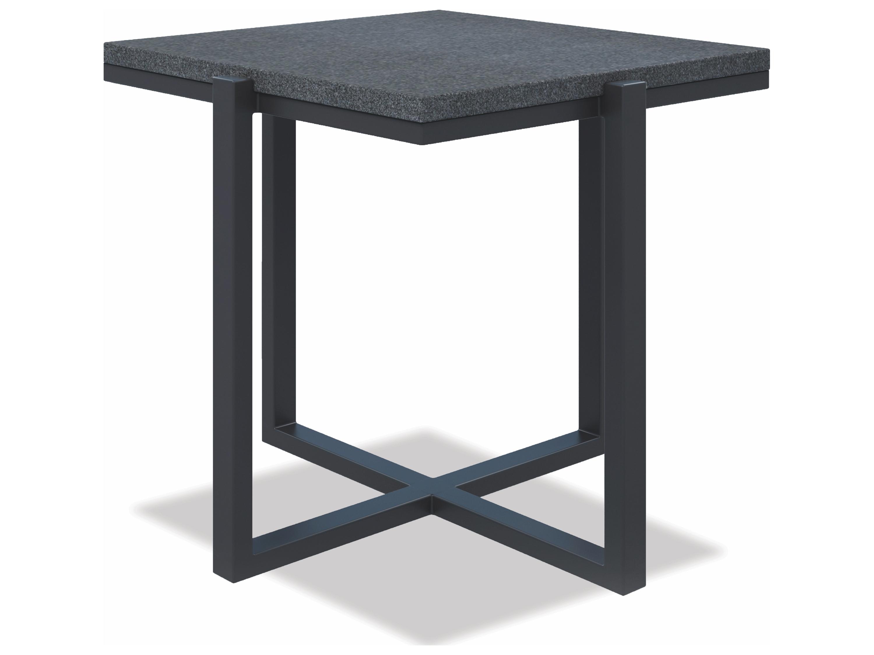 Sunset West Honed Granite Aluminum Square Outdoor Patio Coffee Table
