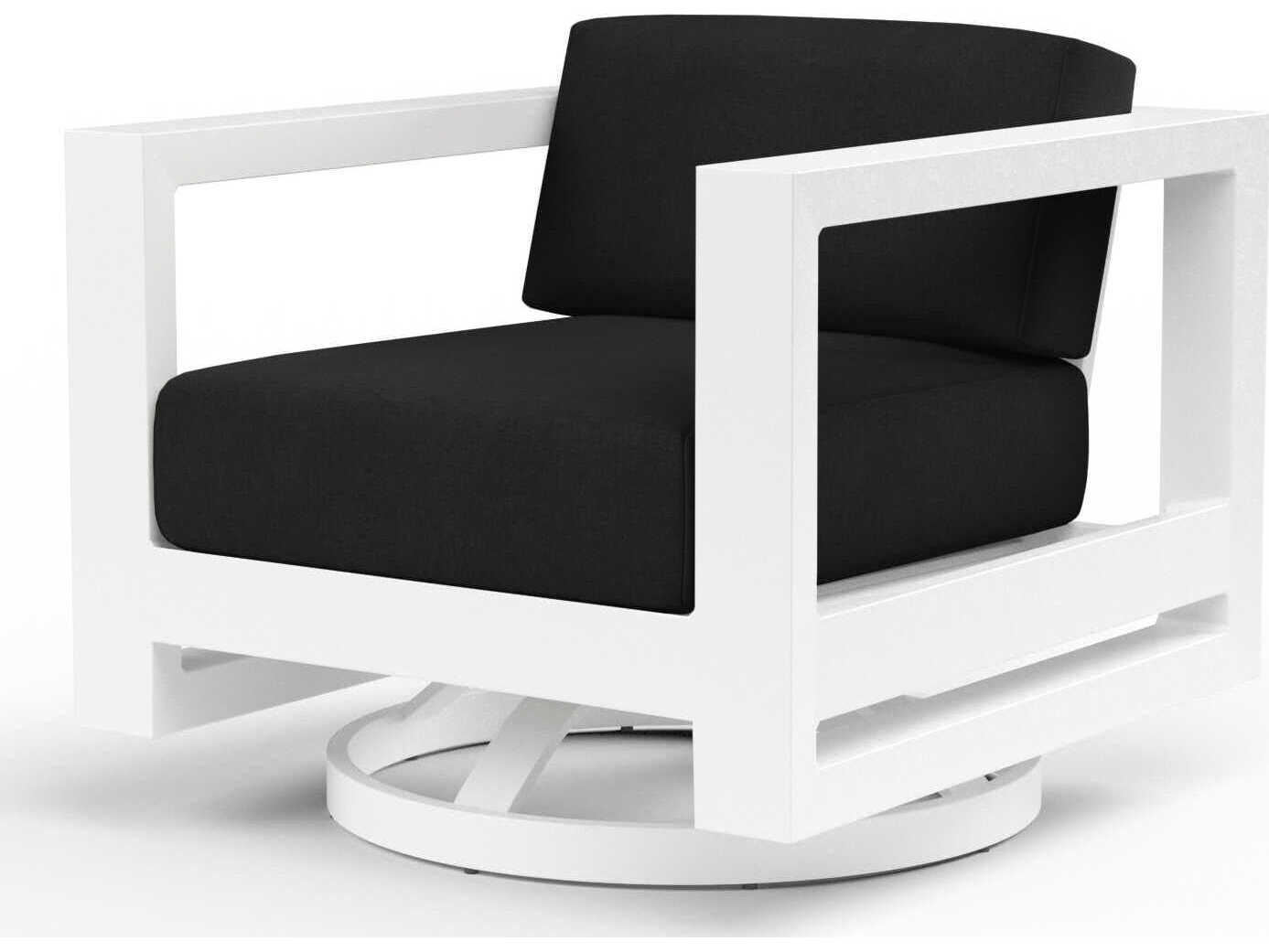 Sunset West Newport Frost Aluminum Cushion Lounge Chair