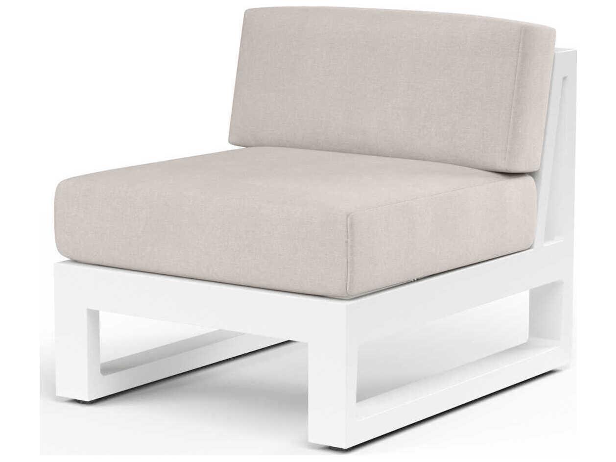 Sunset West Newport Frost Aluminum Cushion Lounge Chair