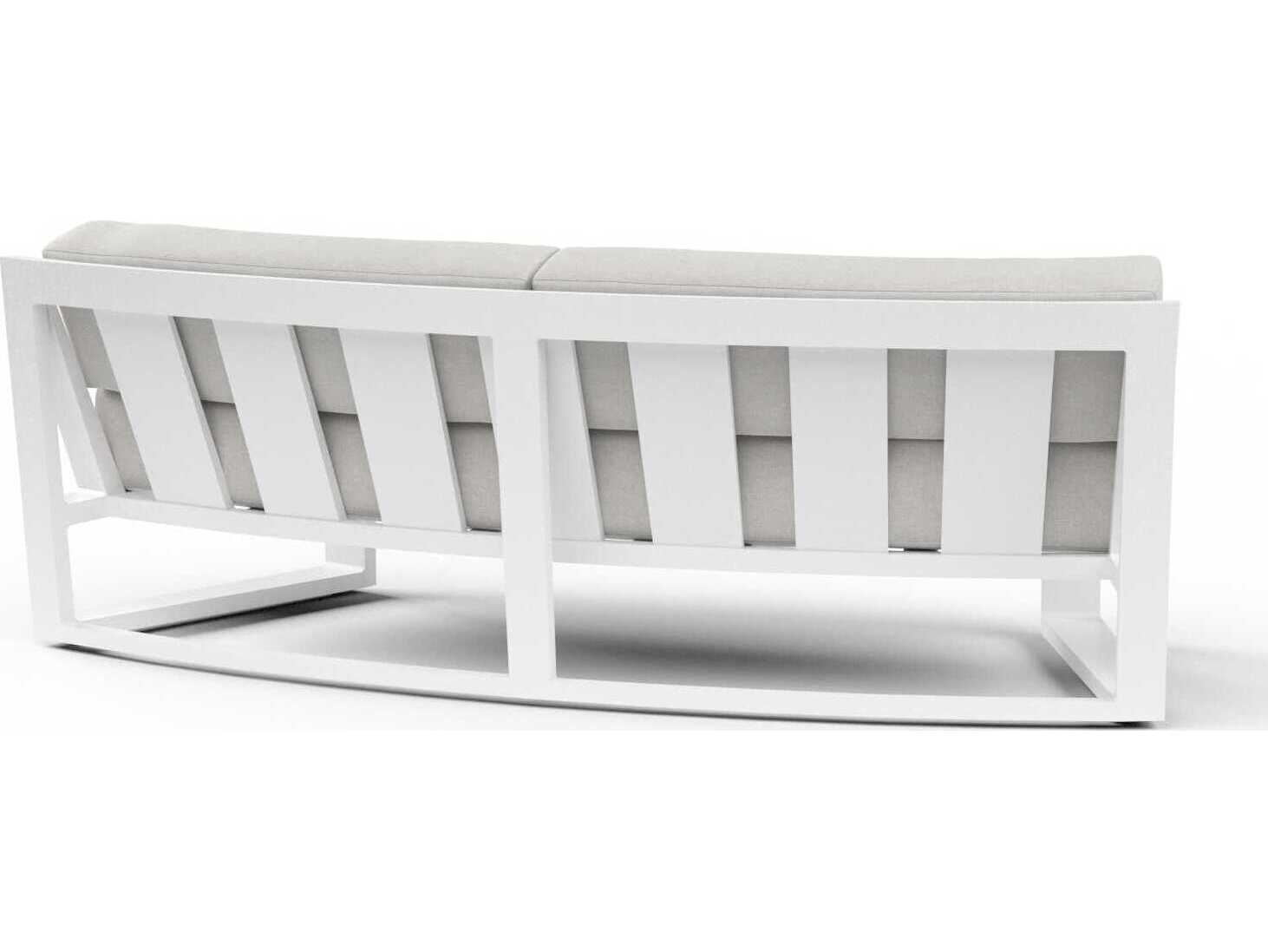 Sunset West Newport Whites creams beiges Aluminum Cushion Sofa