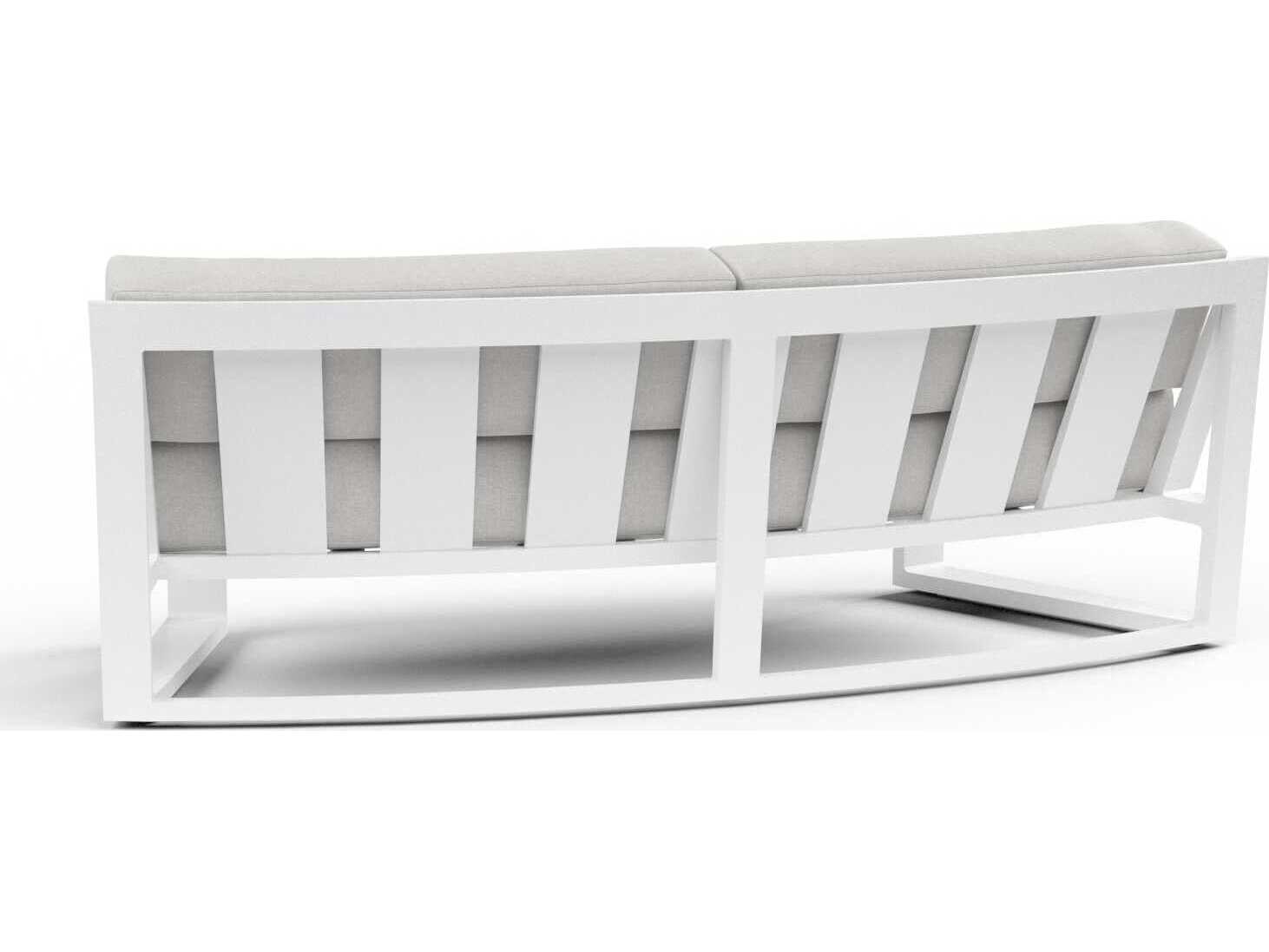 Sunset West Newport Whites creams beiges Aluminum Cushion Sofa