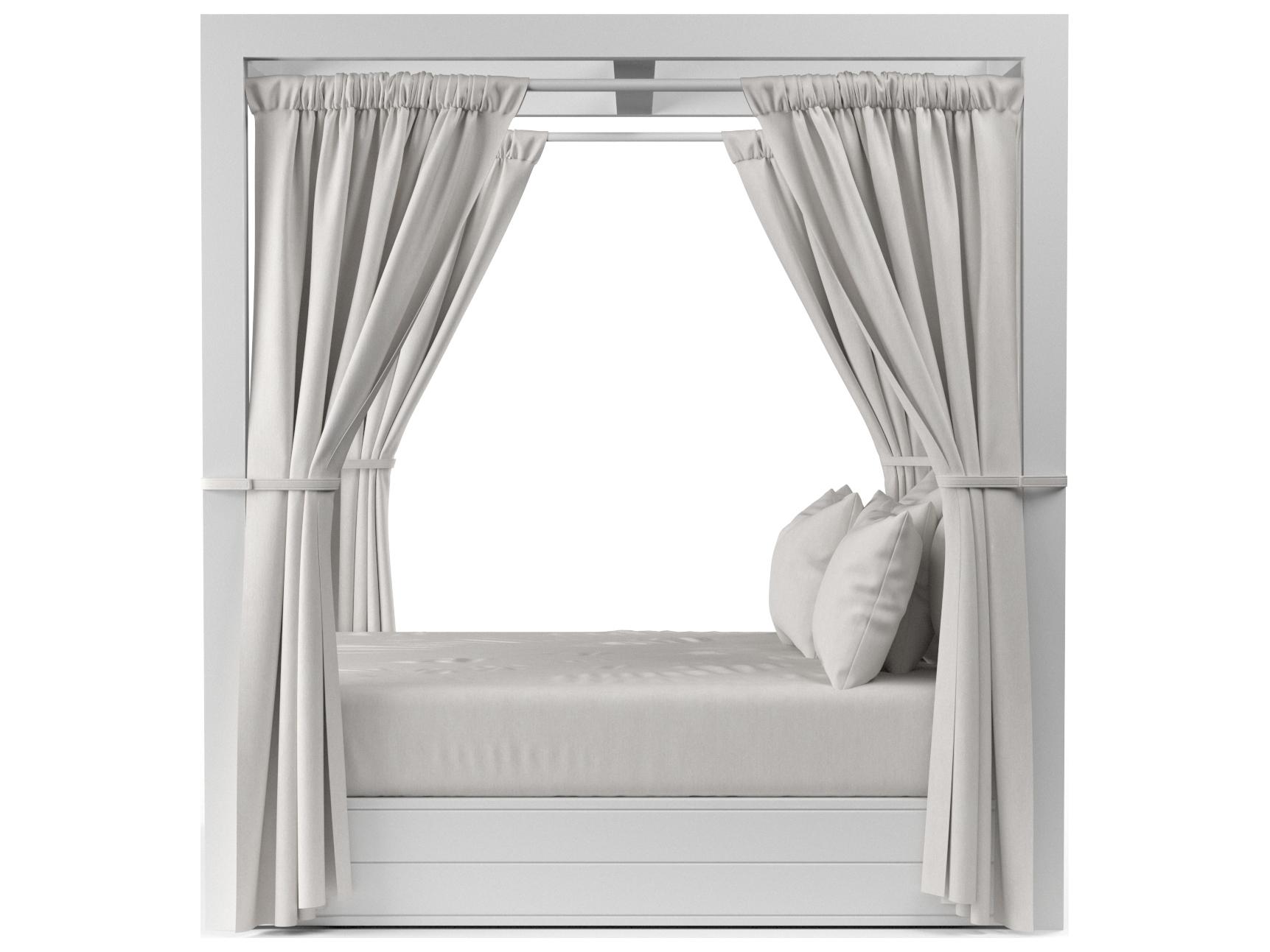 Sunset West Newport Aluminum Cushion Patio Lounge Bed in Cast Silver