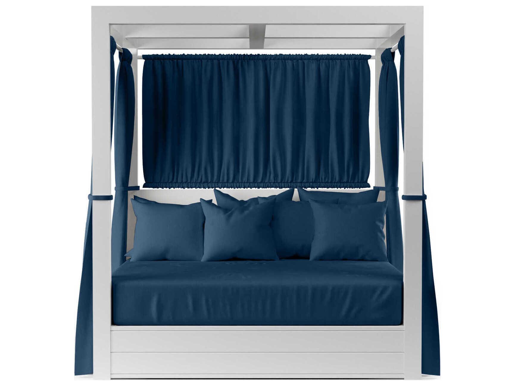 Sunset West Newport Frost Aluminum Cushion Lounge Bed