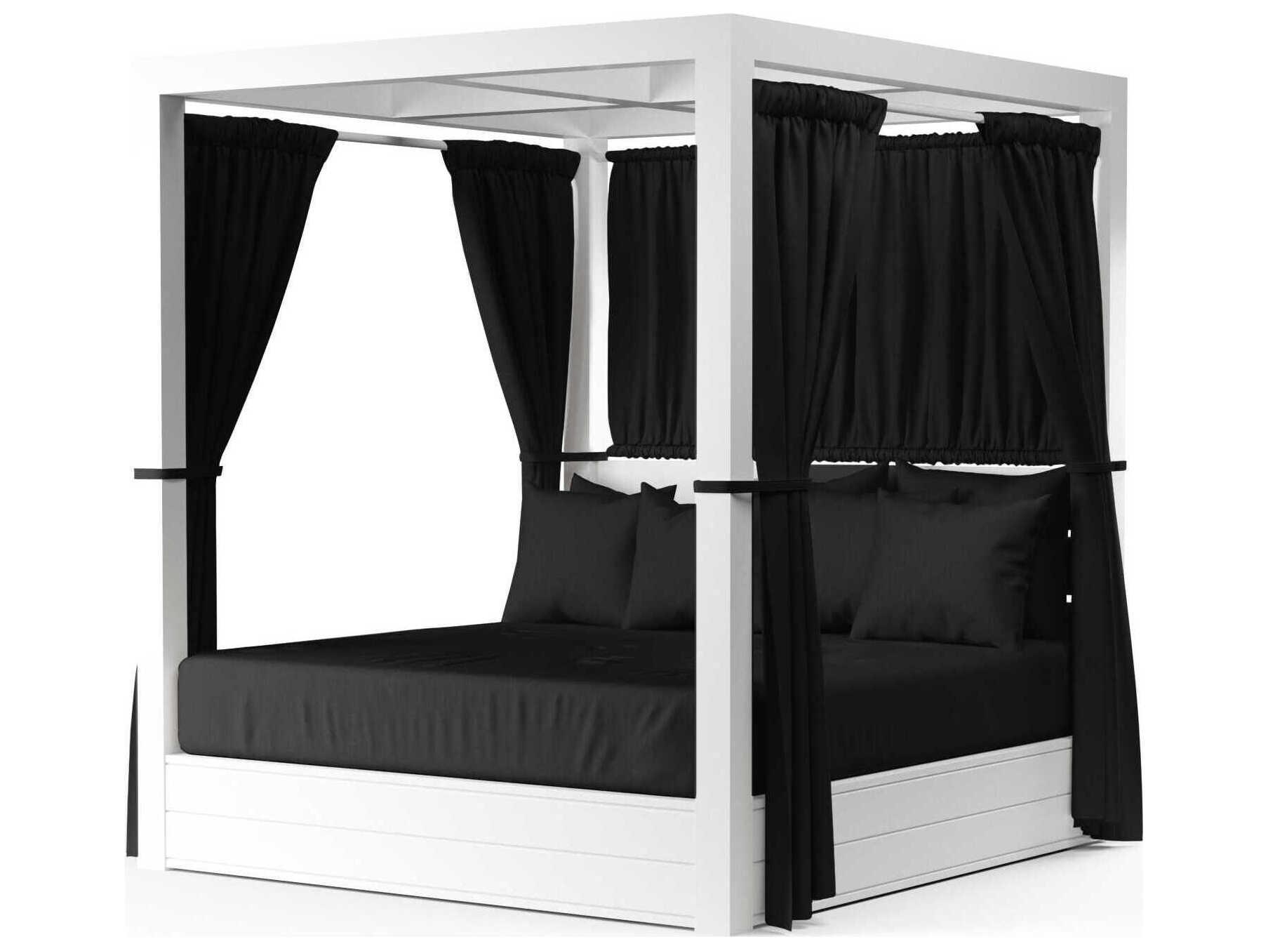 Sunset West Newport Frost Aluminum Cushion Lounge Bed