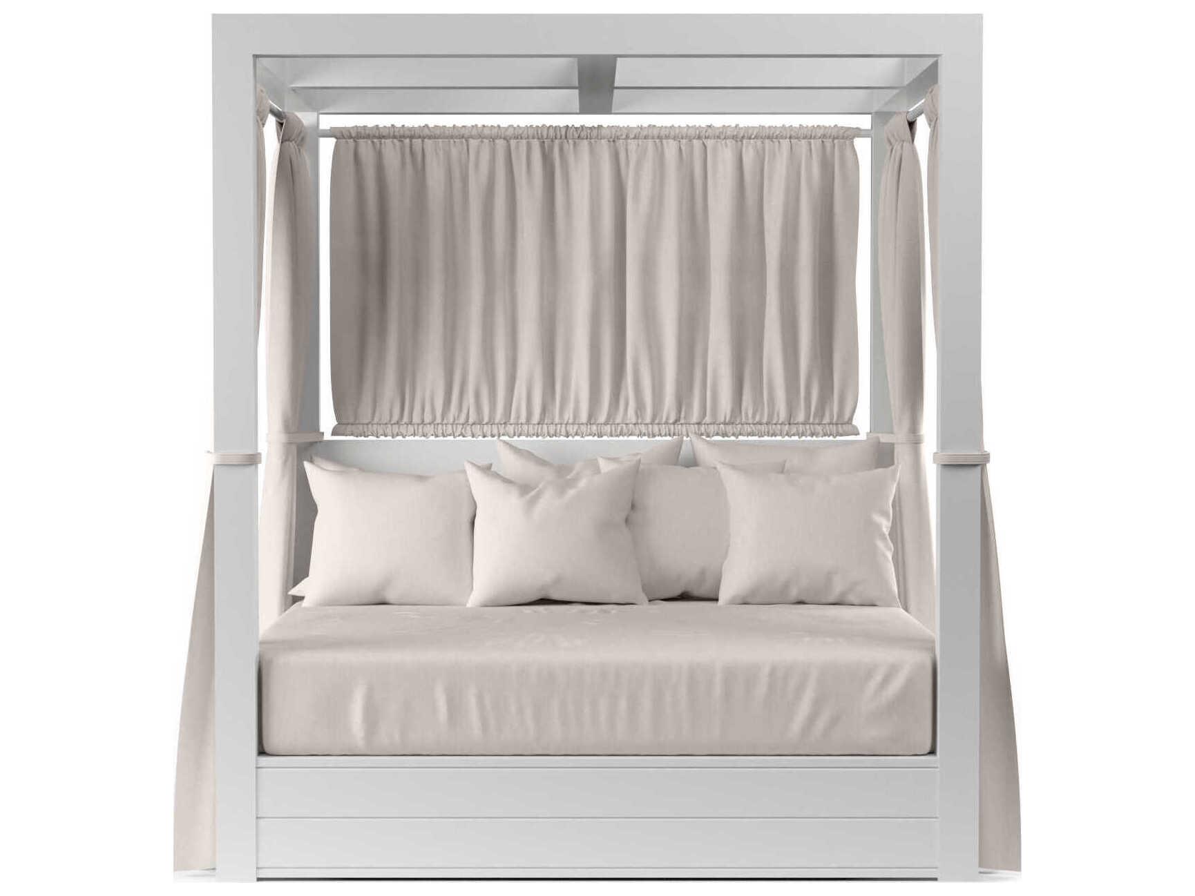 Sunset West Newport Frost Aluminum Cushion Lounge Bed