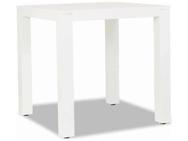 Sunset West Newport Frosted White Aluminum Square Patio Counter Table