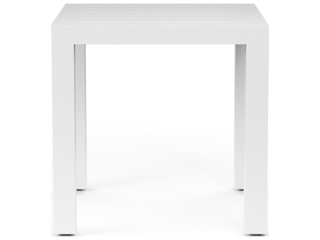 Sunset West Newport Frosted White Aluminum Square Patio Counter Table
