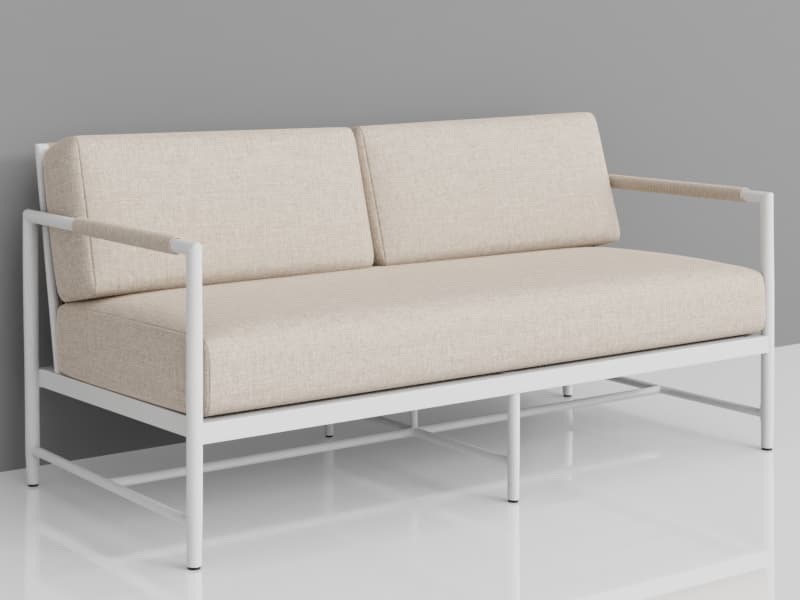 Sunset West Sabbia Custom Aluminum Patio Loveseat