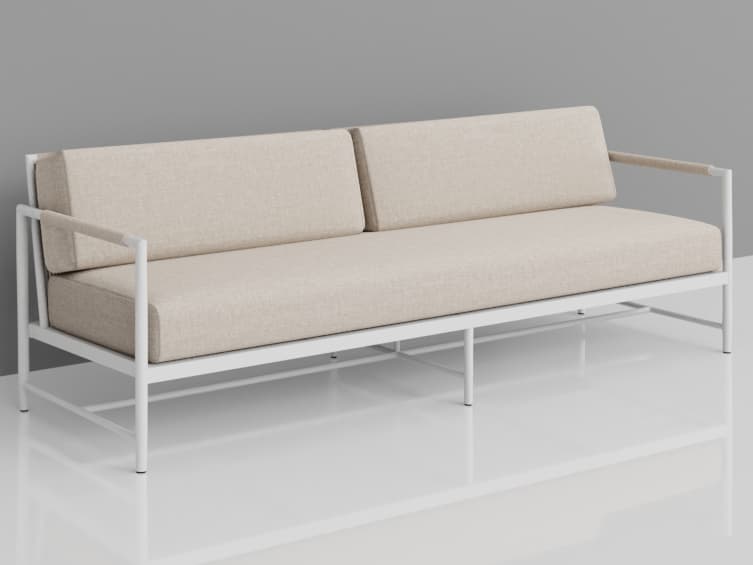Sunset West Sabbia Custom Aluminum Patio Sofa